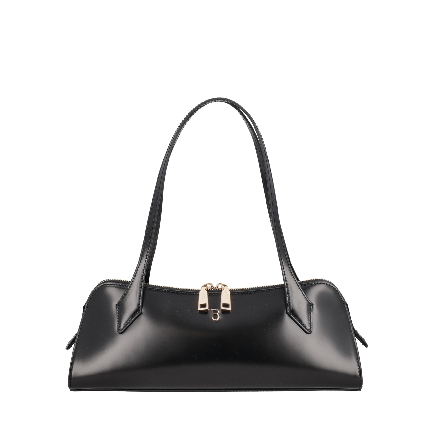 Hollywood shoulder bag in black leather