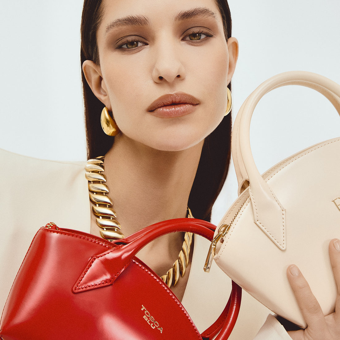 Borsa a mano mini Hollywood colore rosso
