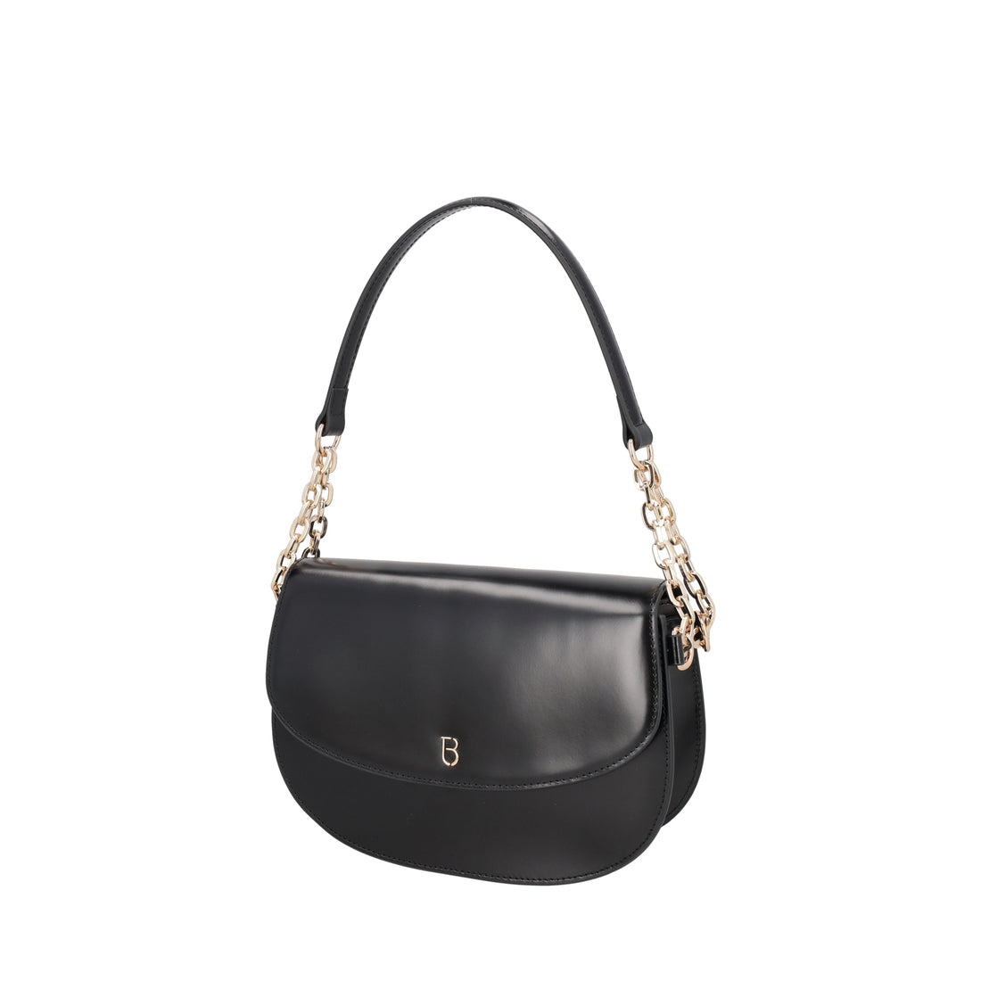 Hollywood leather shoulder strap with black flap