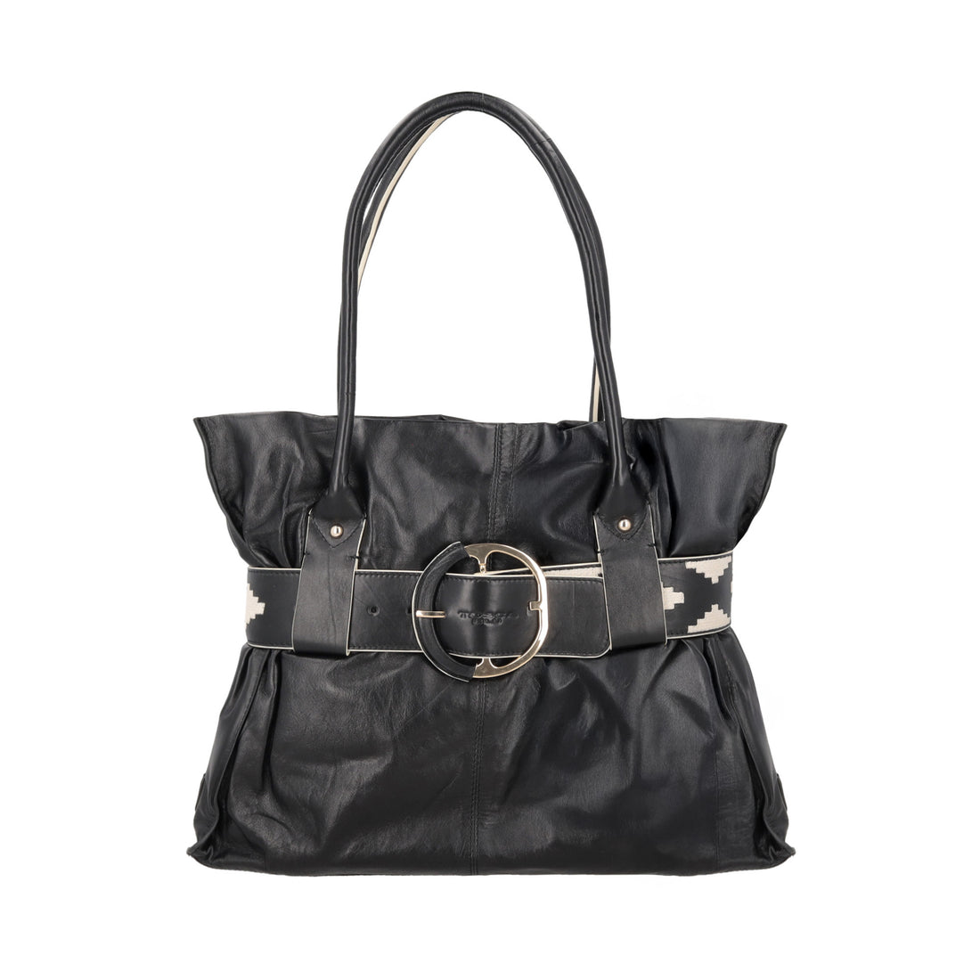 Shopping Kenya in pelle con cintura colore nero