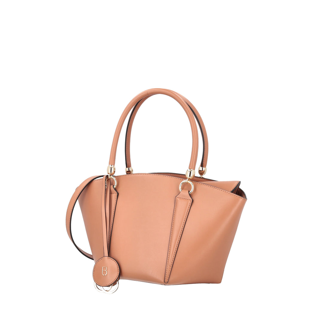 Borsa a mano in pelle Athena colore biscotto