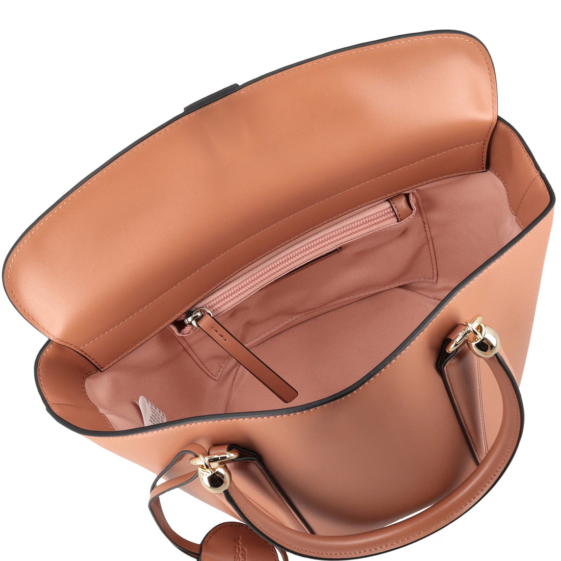 Borsa a mano in pelle Athena colore biscotto