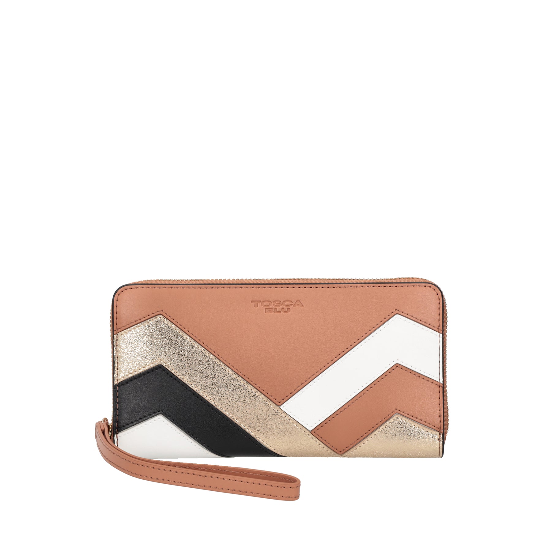 Athena zip around wallet in multicolor leather