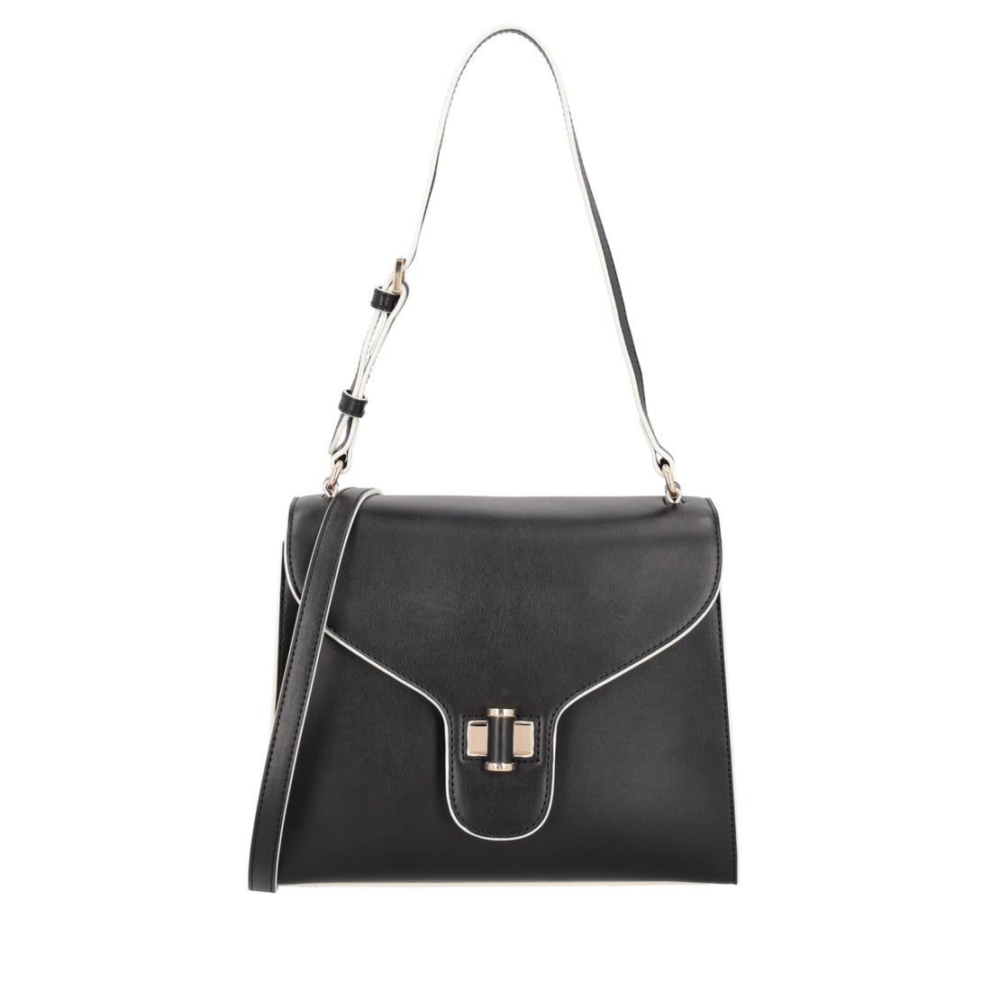 Borsa a spalla Grace in pelle con tracolla colore nero