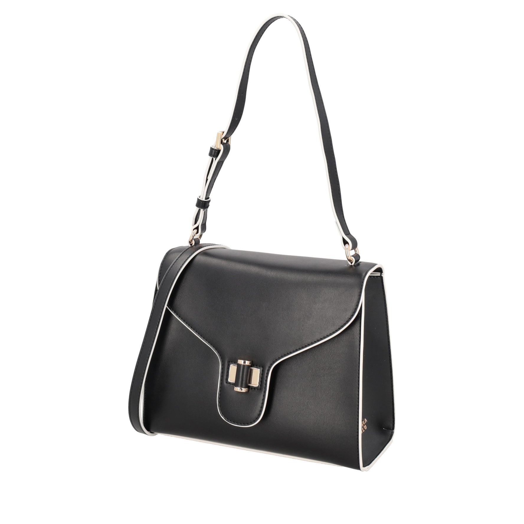 Borsa a spalla Grace in pelle con tracolla colore nero