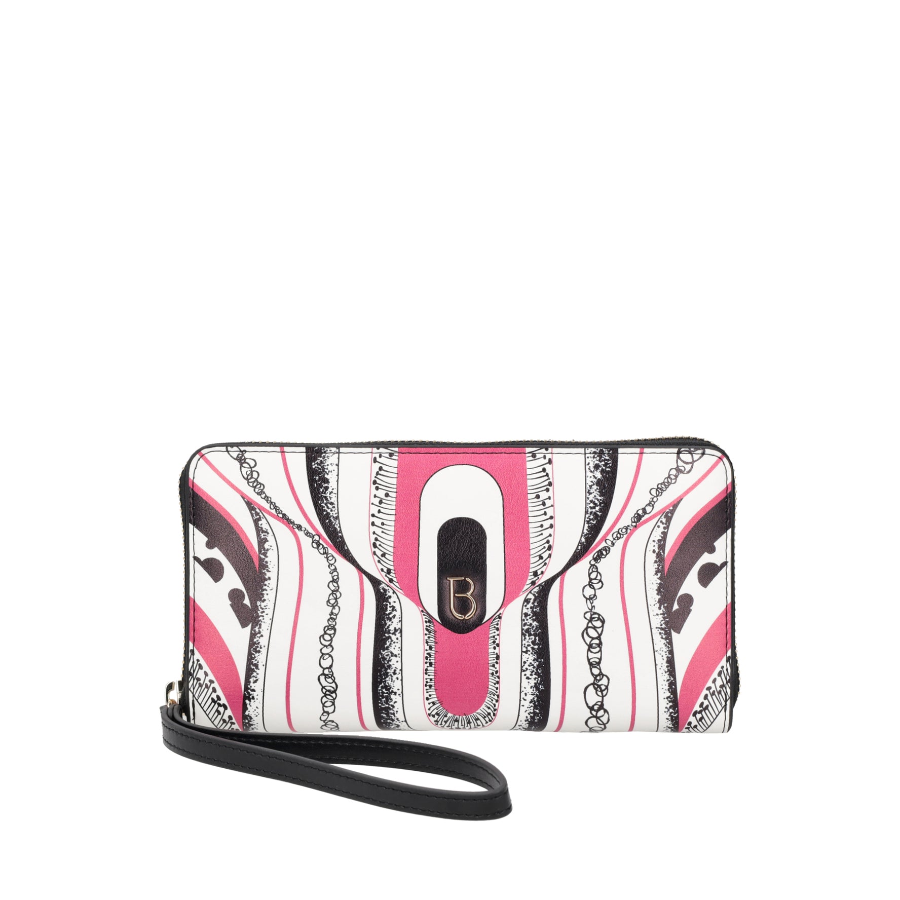 Portafoglio zip around Grace con micro borchie colore multicolor