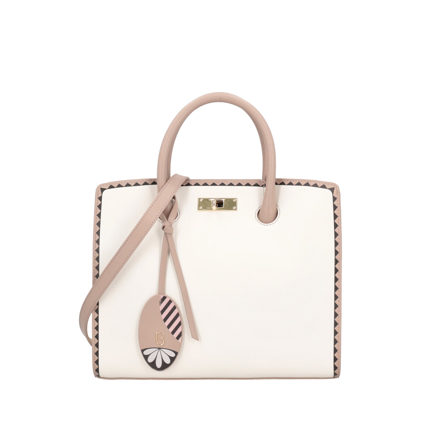 Blanca handbag in ivory leather