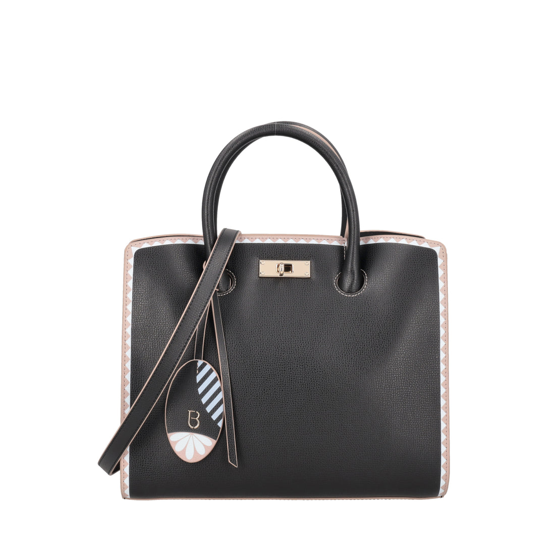 Borsa a mano Blanca in pelle colore nero
