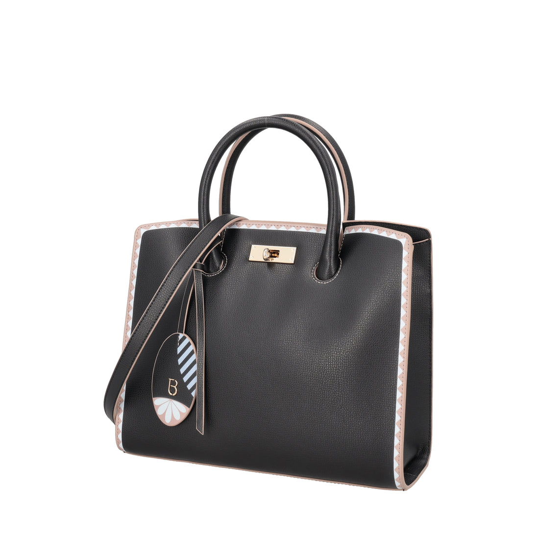 Borsa a mano Blanca in pelle colore nero