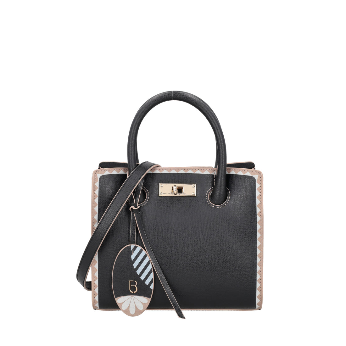 Borsa a mano mini Blanca in pelle colore nero