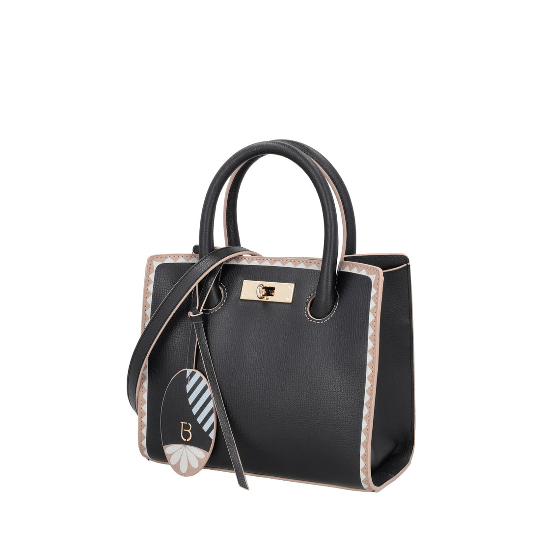 Borsa a mano mini Blanca in pelle colore nero