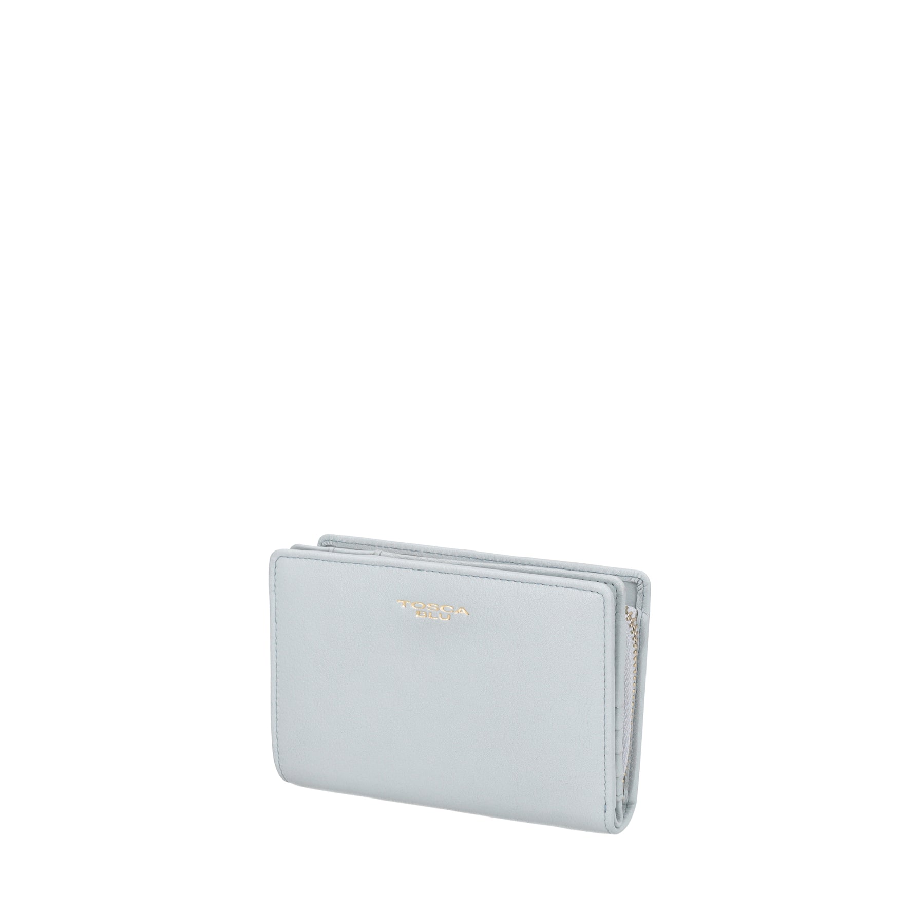 Daily Wallets medium wallet in light blue leather