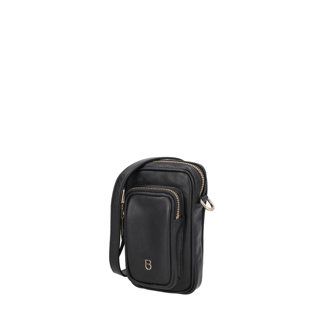 Tracolla porta cellulare Evelyn in pelle colore nero