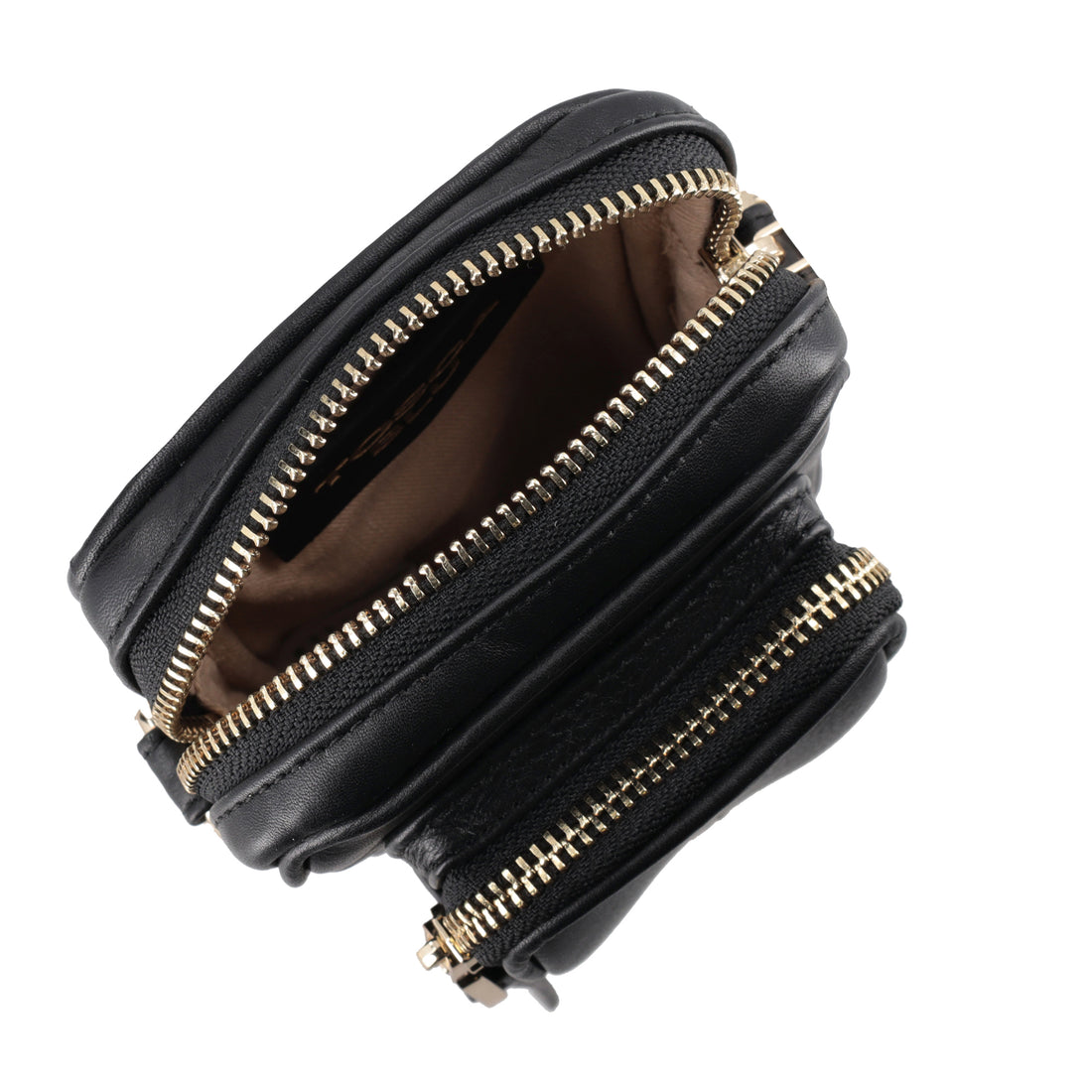Tracolla porta cellulare Evelyn in pelle colore nero