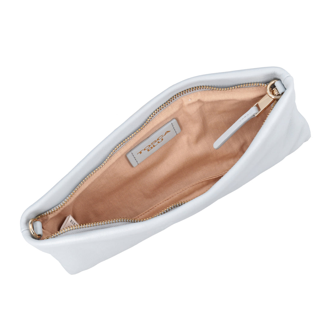 Evelyn shoulder bag in light blue leather