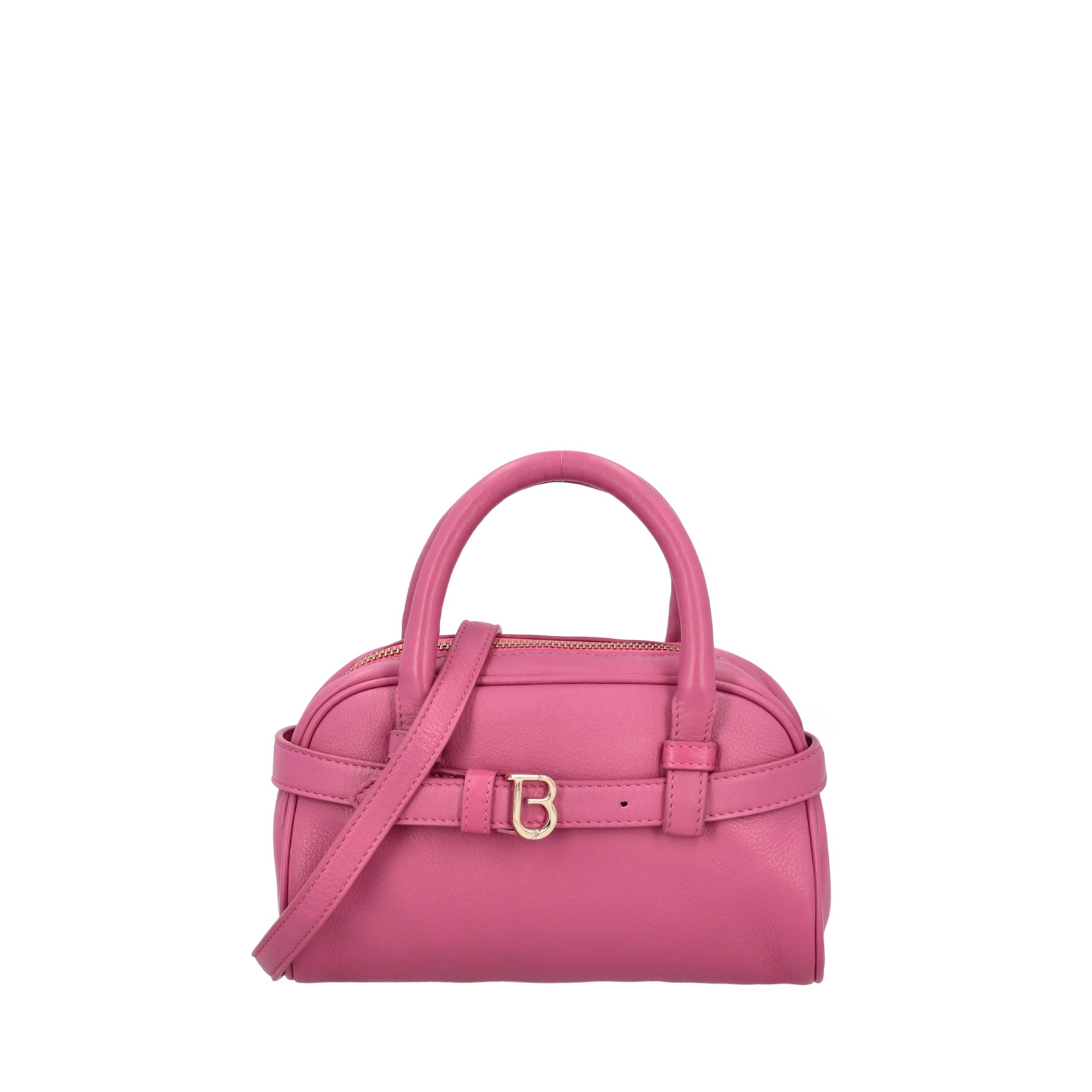 Evelyn mini handbag in fuchsia leather