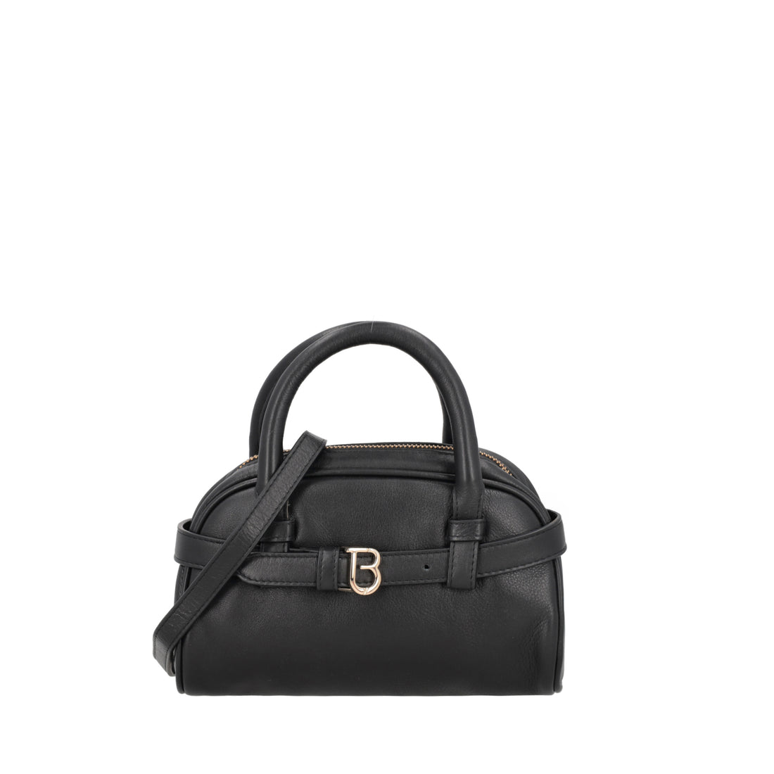 Borsa a mano mini Evelyn in pelle colore nero