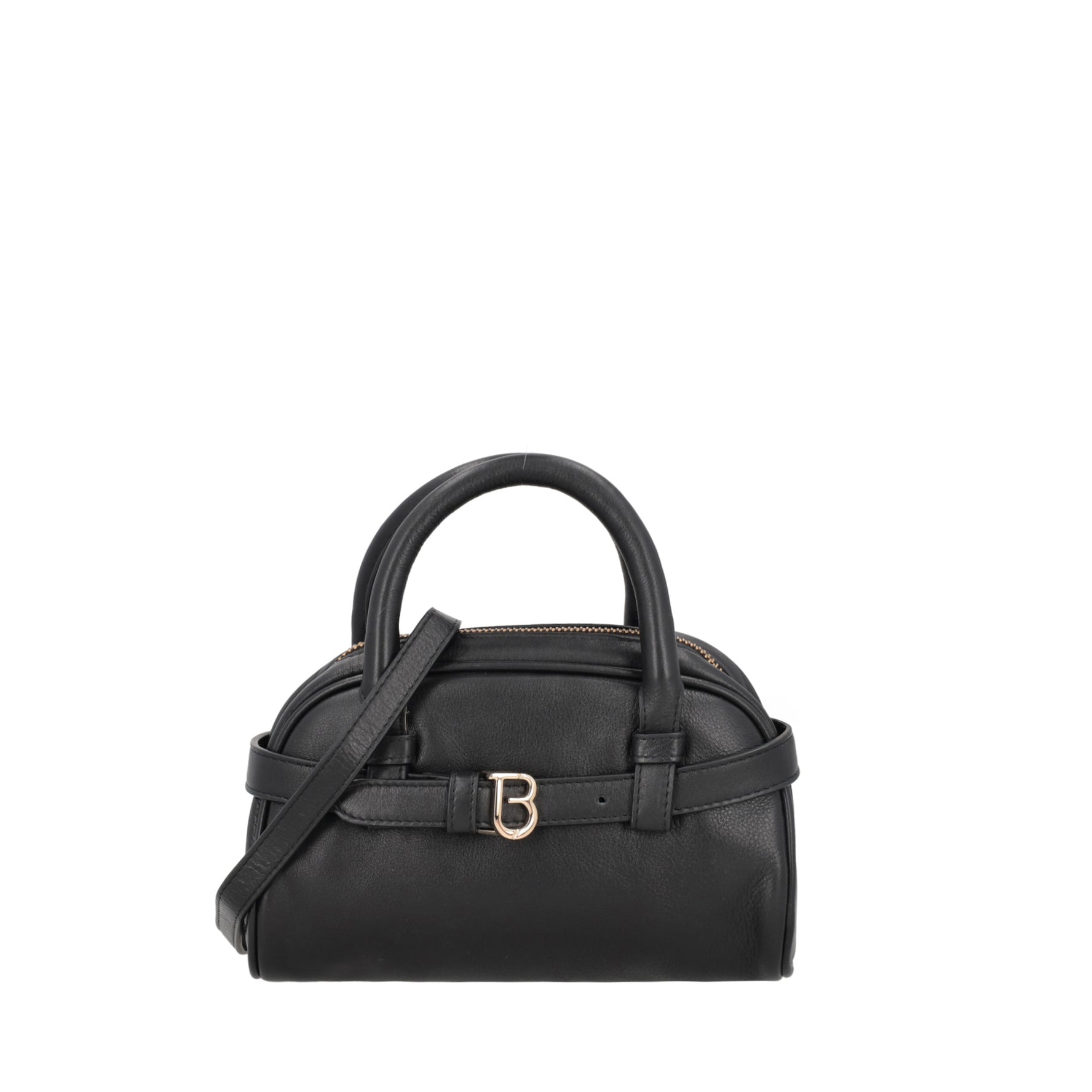 Borsa a mano mini Evelyn in pelle colore nero