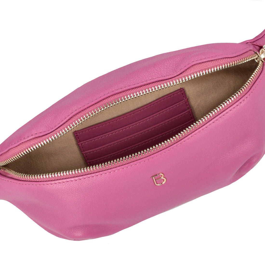 Marsupio Evelyn in pelle colore fucsia