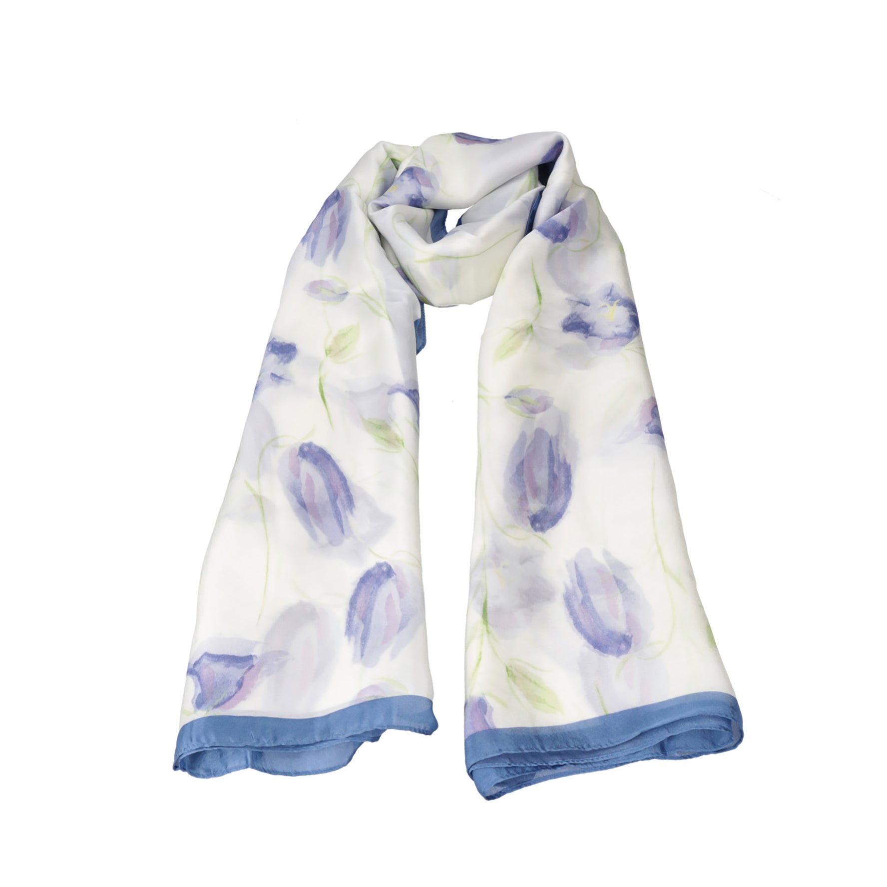 Orange scarf light blue color