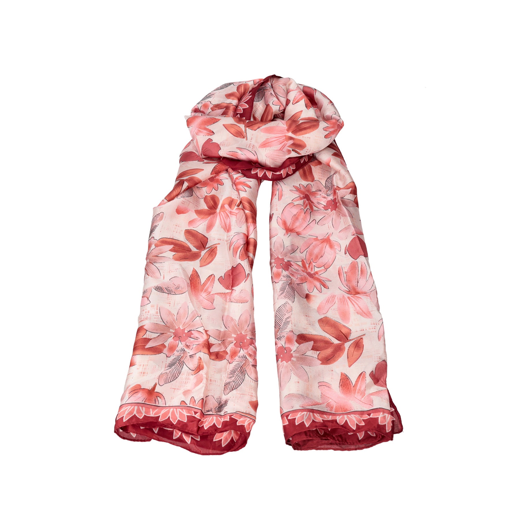 Chestnut scarf red color