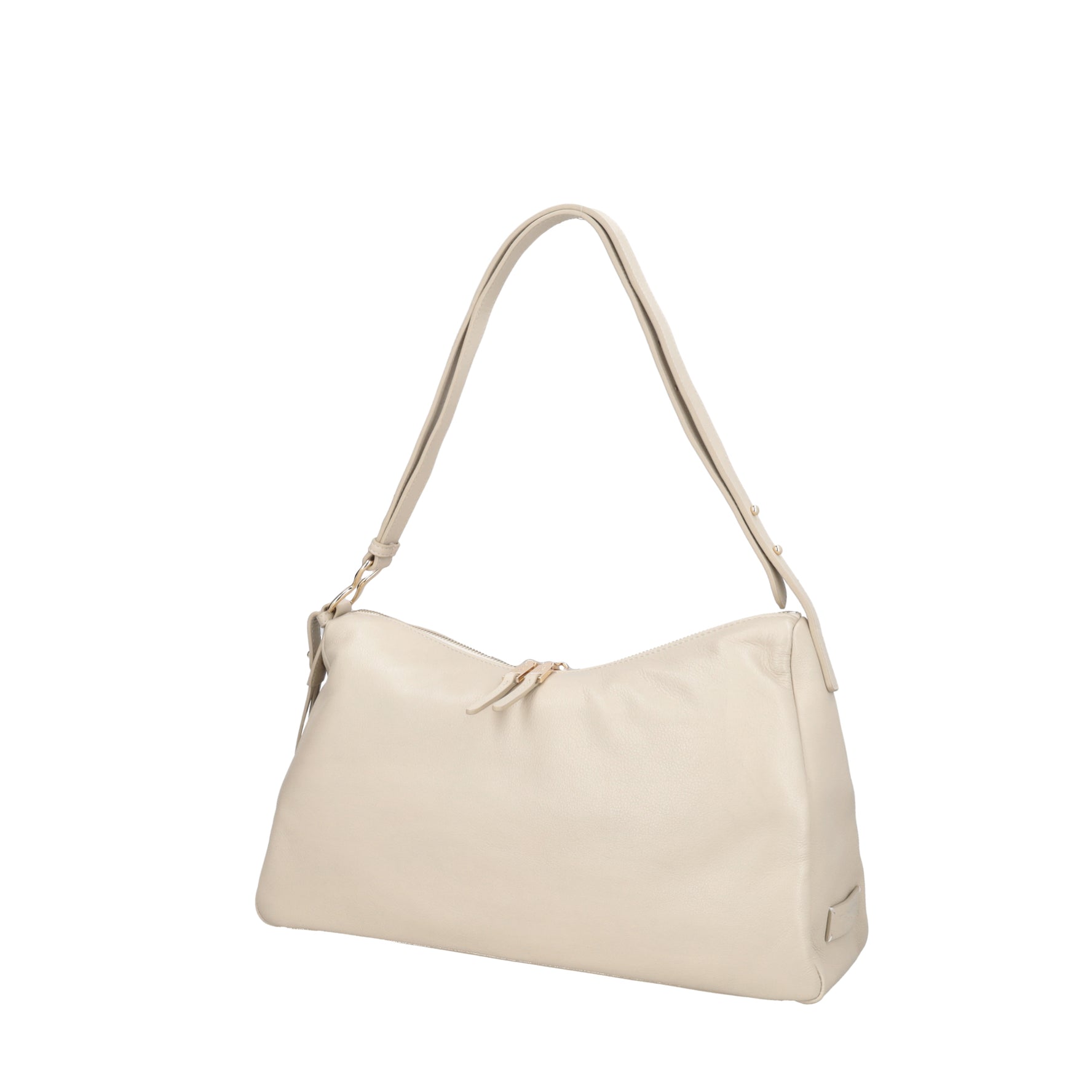 Shoulder bag in ivory Susan leather