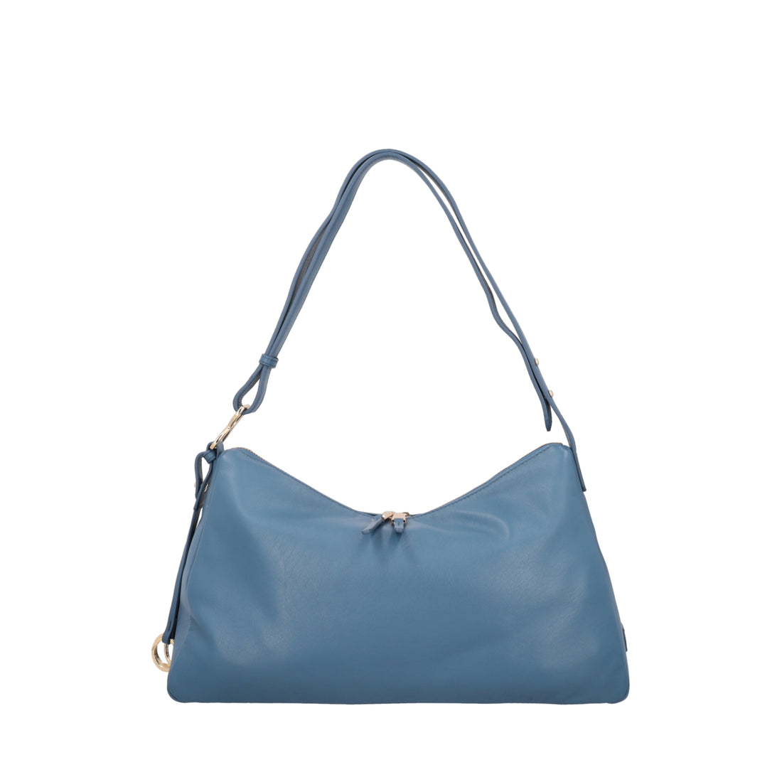 Borsa a spalla in pelle Susan colore blu