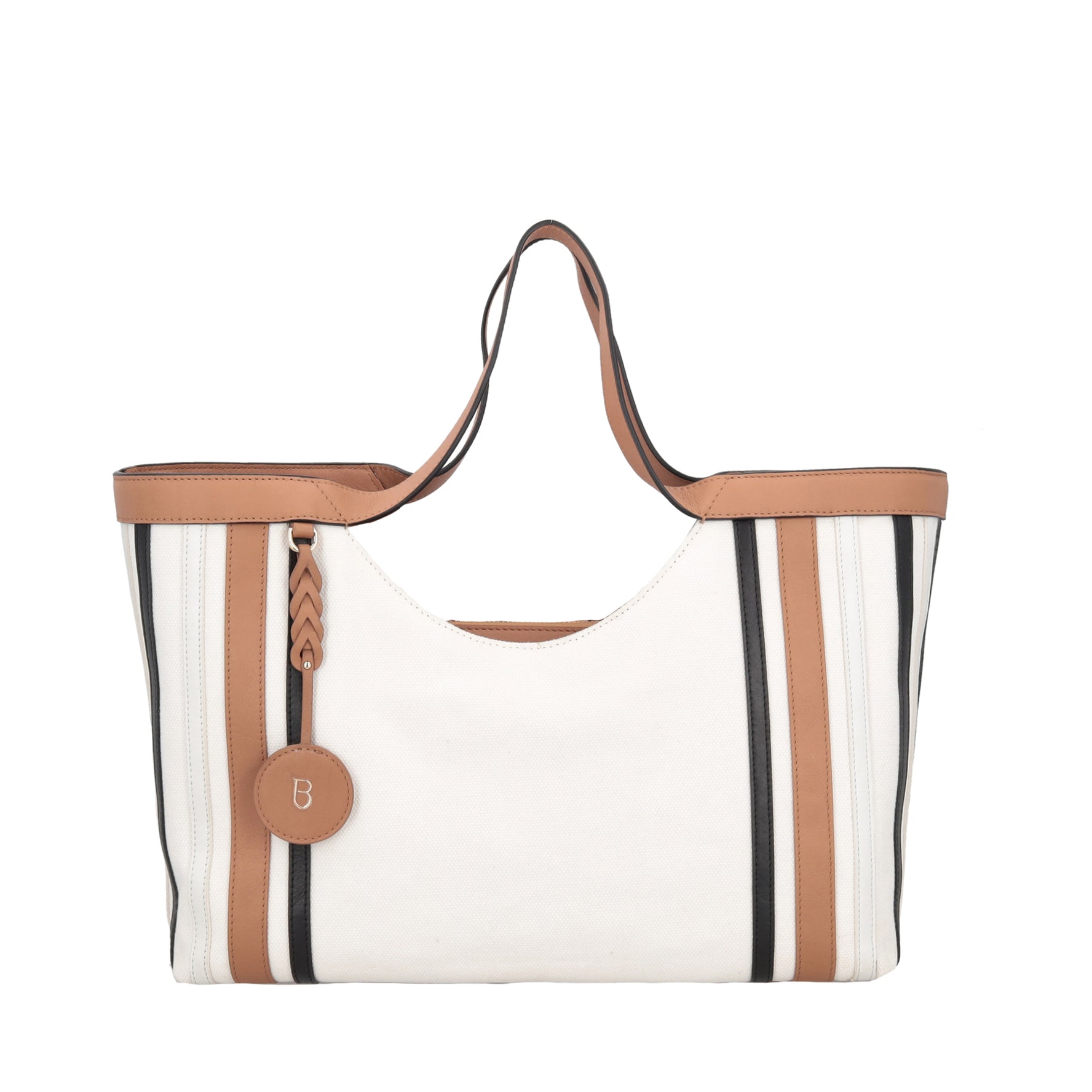 Shopping in canvas Portofino colore biscotto