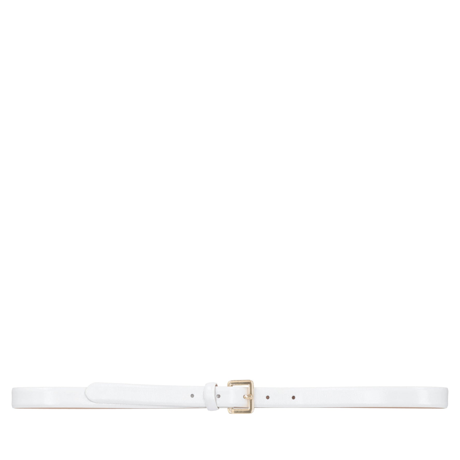 White leather belt