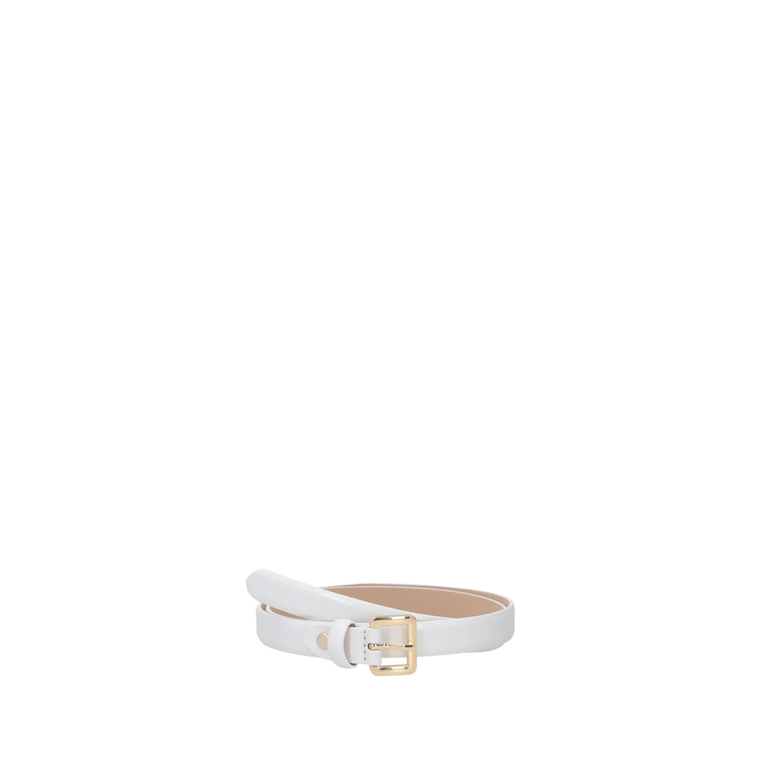 White leather belt