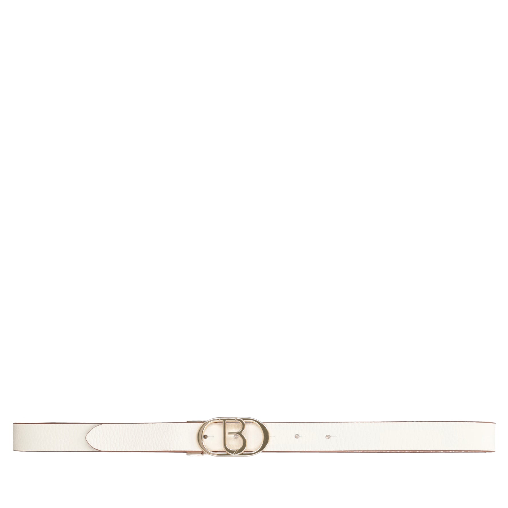 Ivory double-sided leather belt