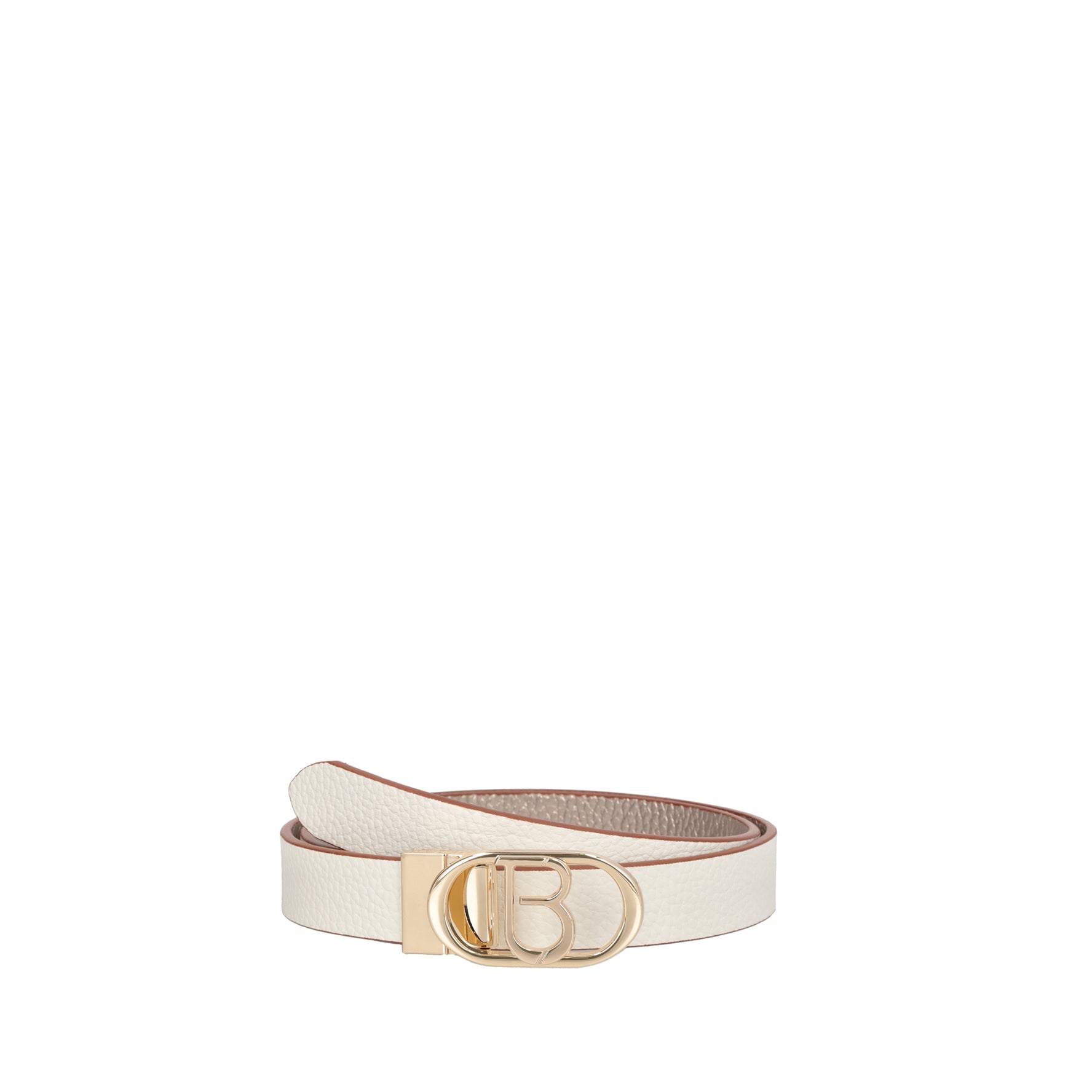 Ivory double-sided leather belt