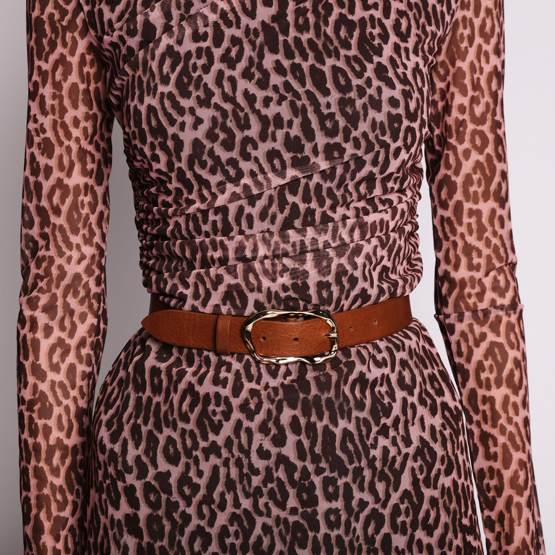 Tan leather belt