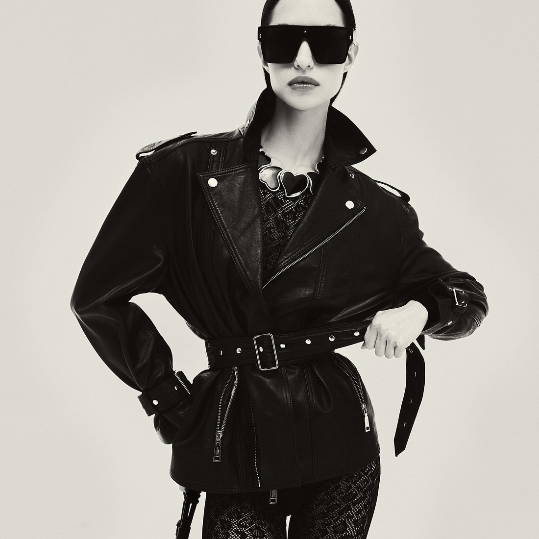 Black leather jacket
