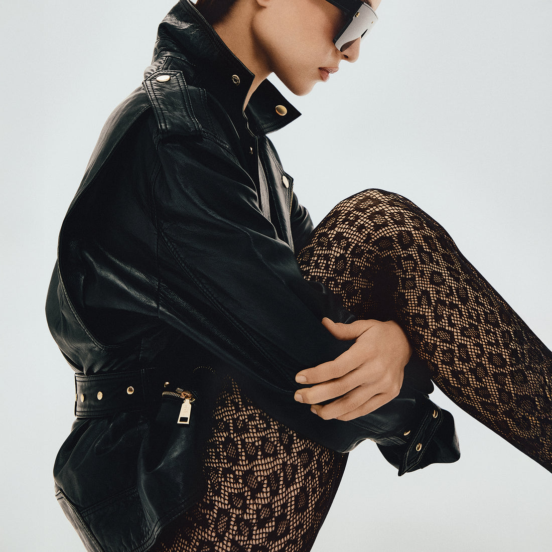 Black leather jacket