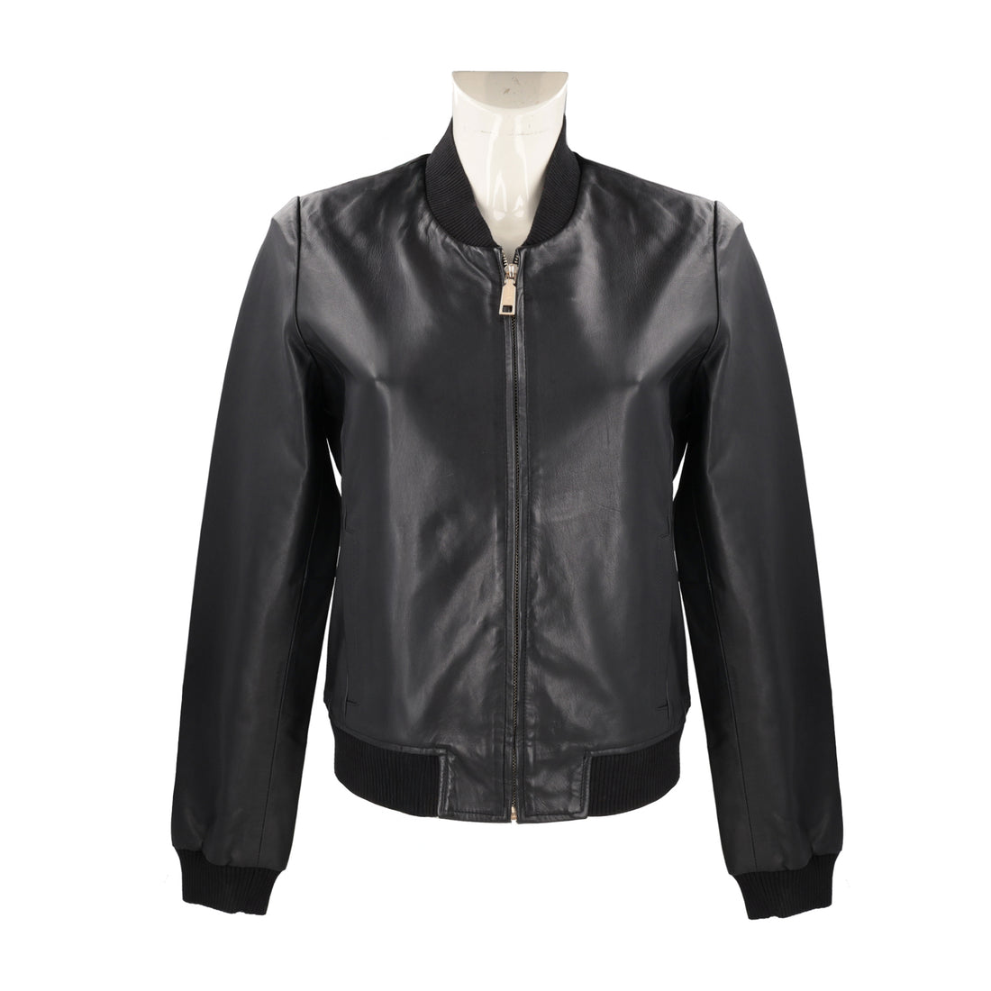 Giubbino in pelle colore nero