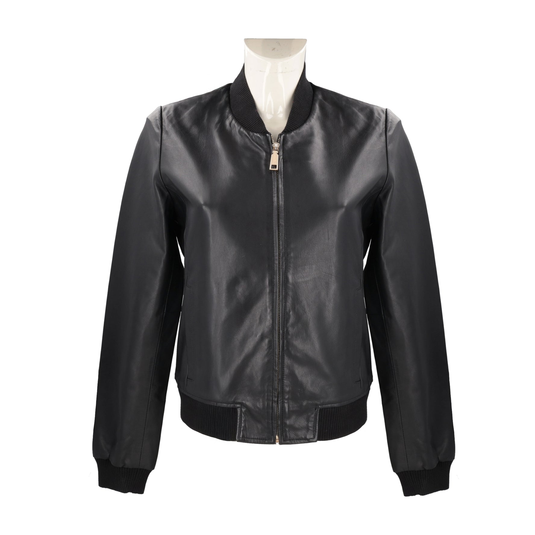 Giubbino in pelle colore nero