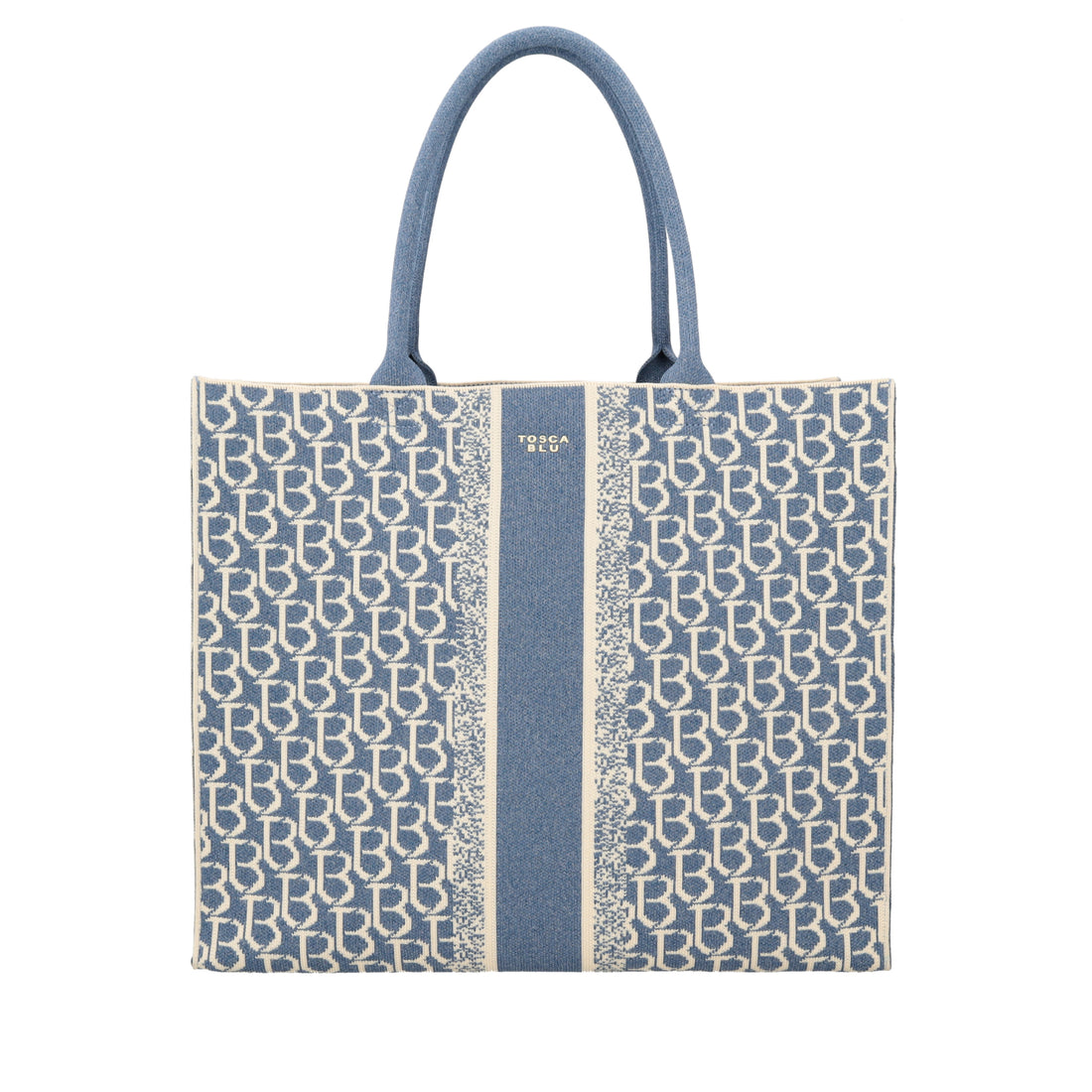 Large blue Saint Tropez logo shopping bag