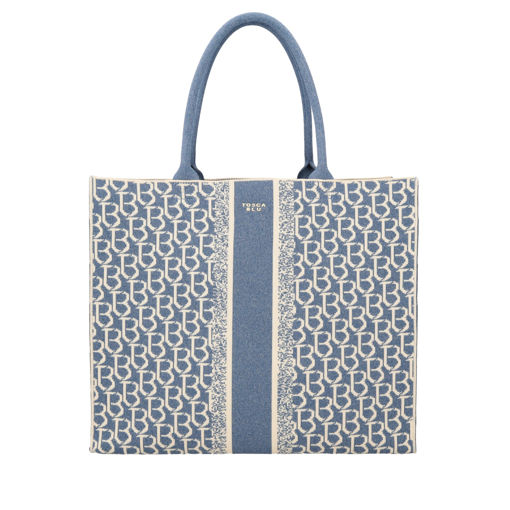 Shopping grande logata Saint Tropez colore blu