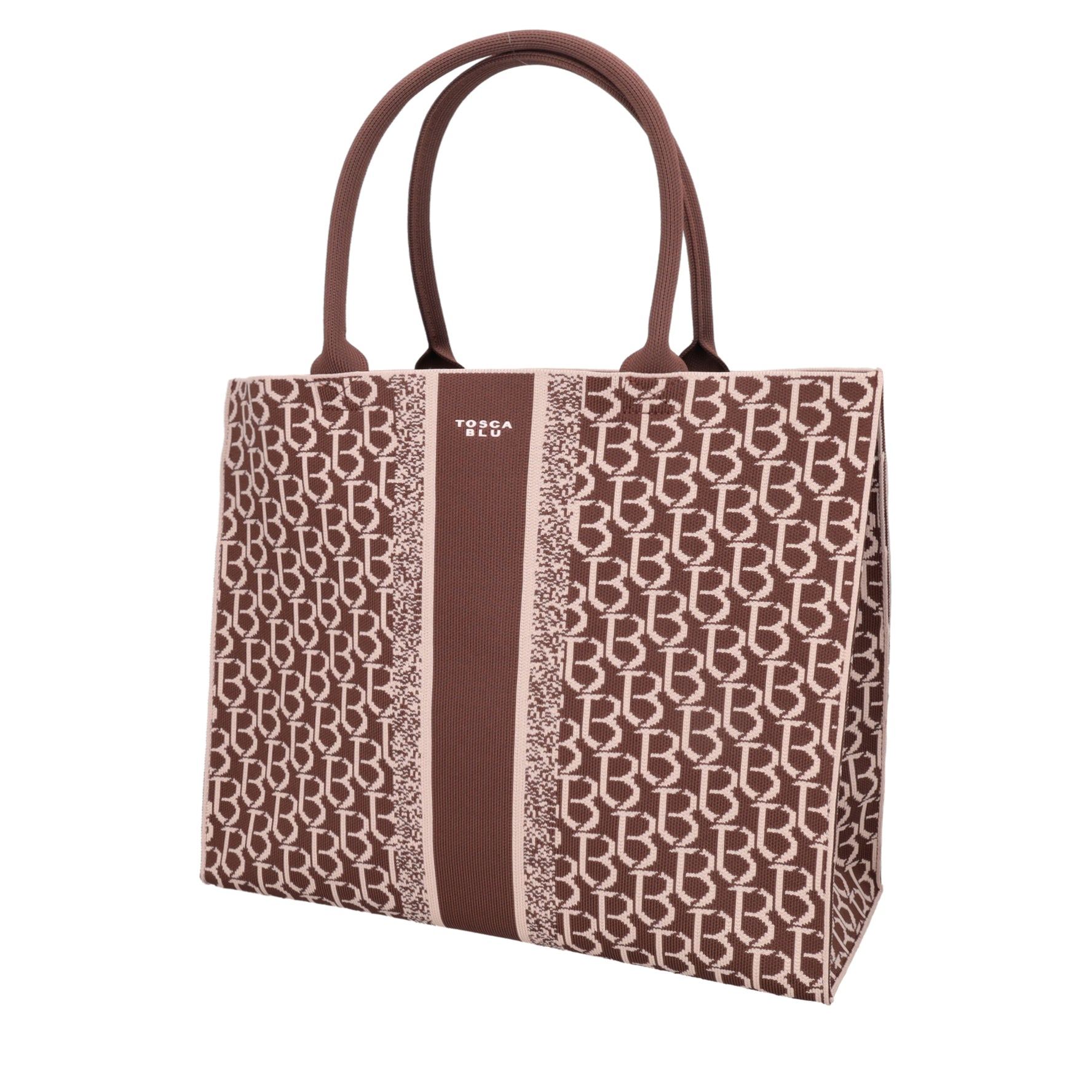 Shopping grande logata Saint Tropez colore marrone