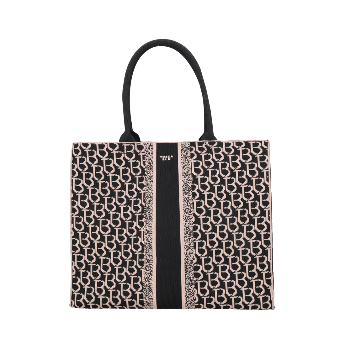 Large shopping bag with Saint Tropez logo in black