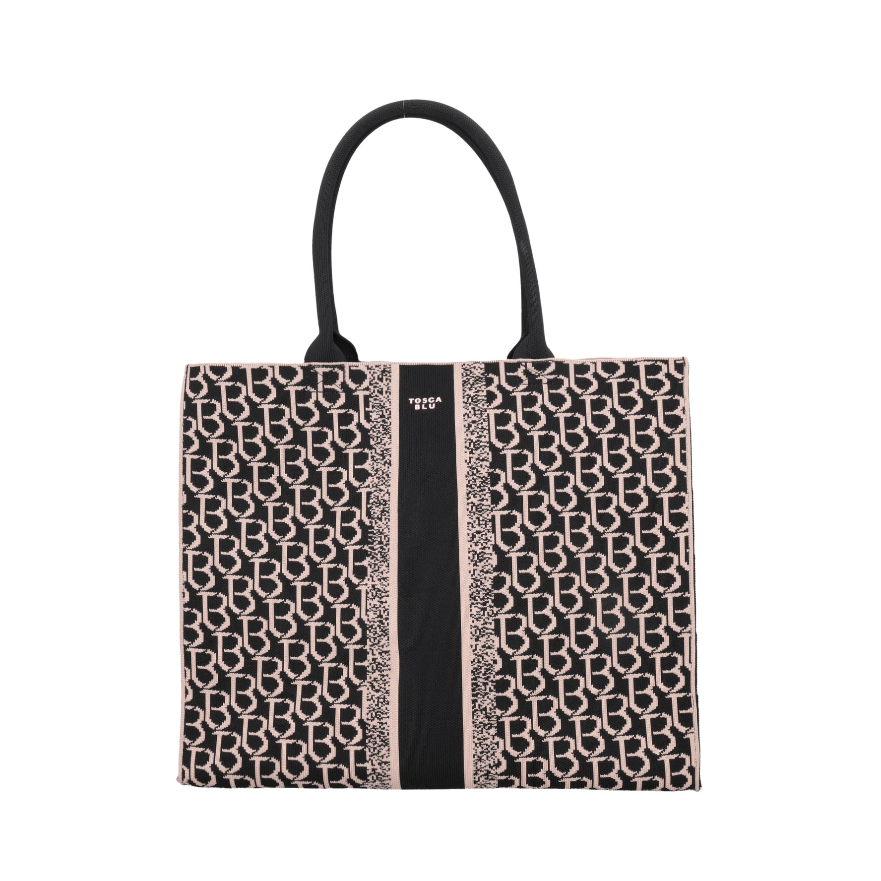 Shopping grande logata Saint Tropez colore nero