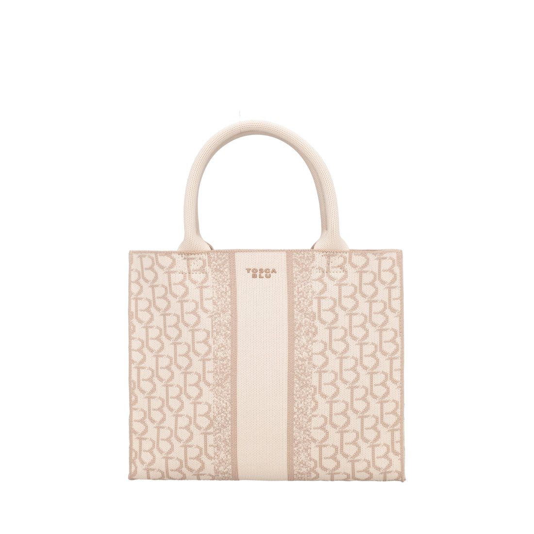 Shopping media logata Saint Tropez colore avorio