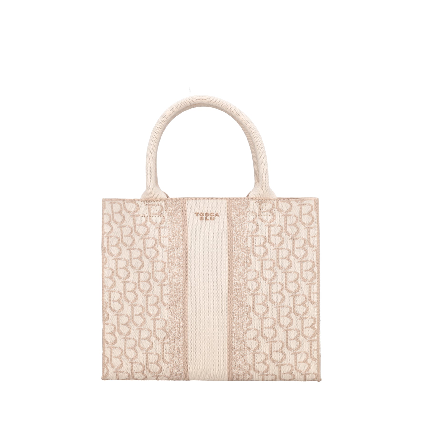 Shopping media logata Saint Tropez colore avorio