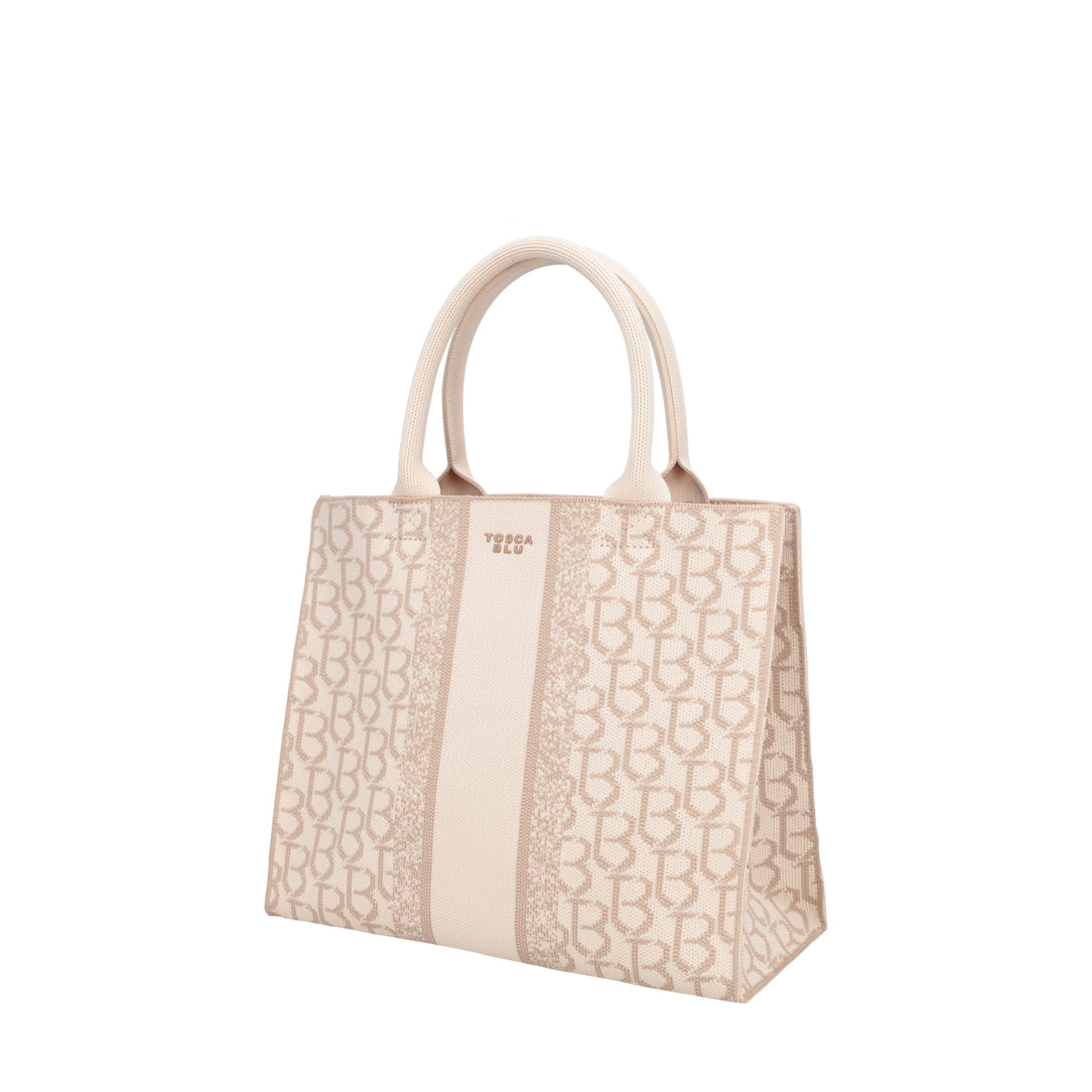 Shopping media logata Saint Tropez colore avorio