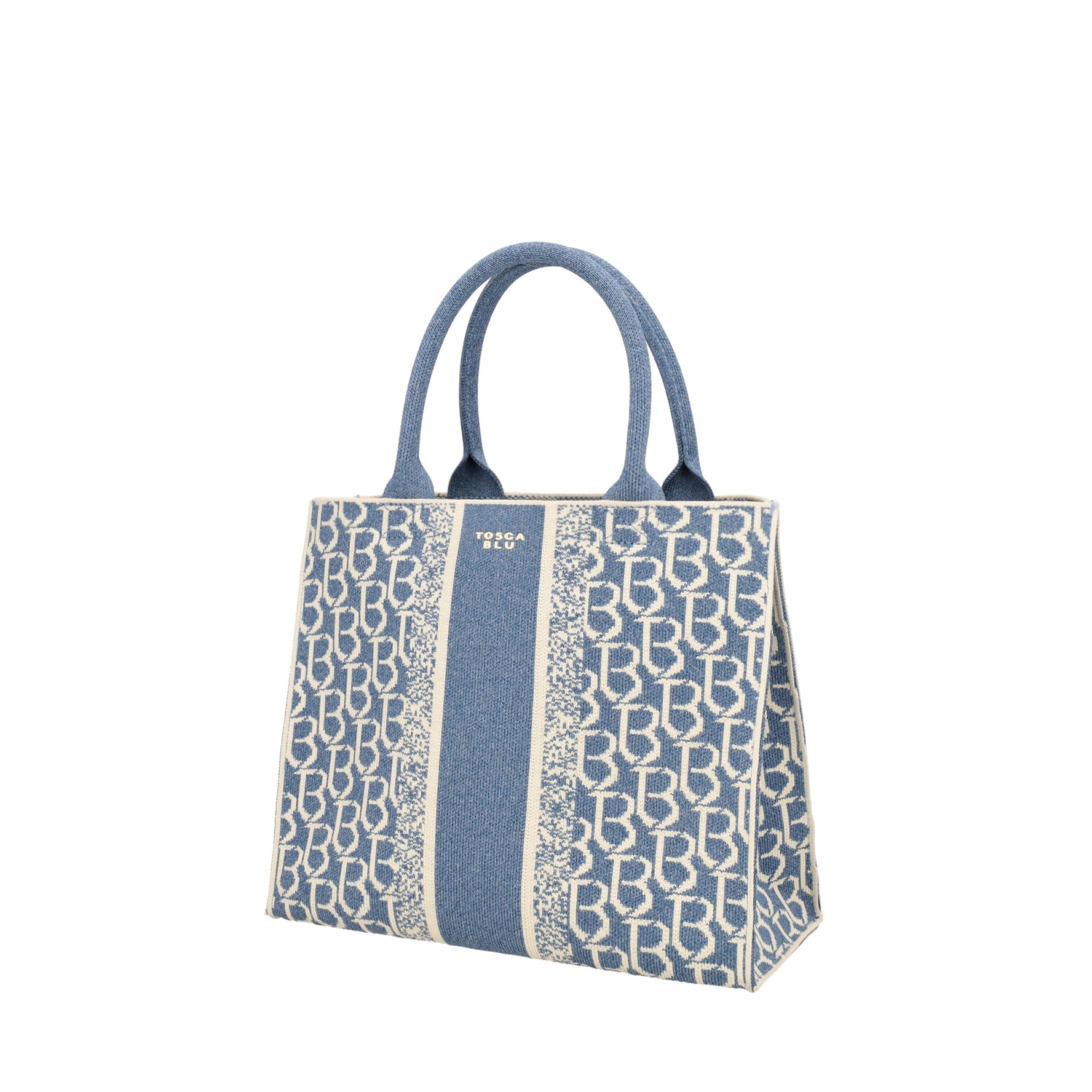 Shopping media logata Saint Tropez colore blu