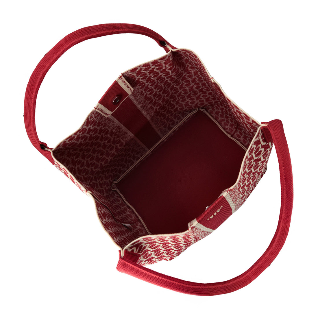 Large handbag with Saint Tropez logo in red color