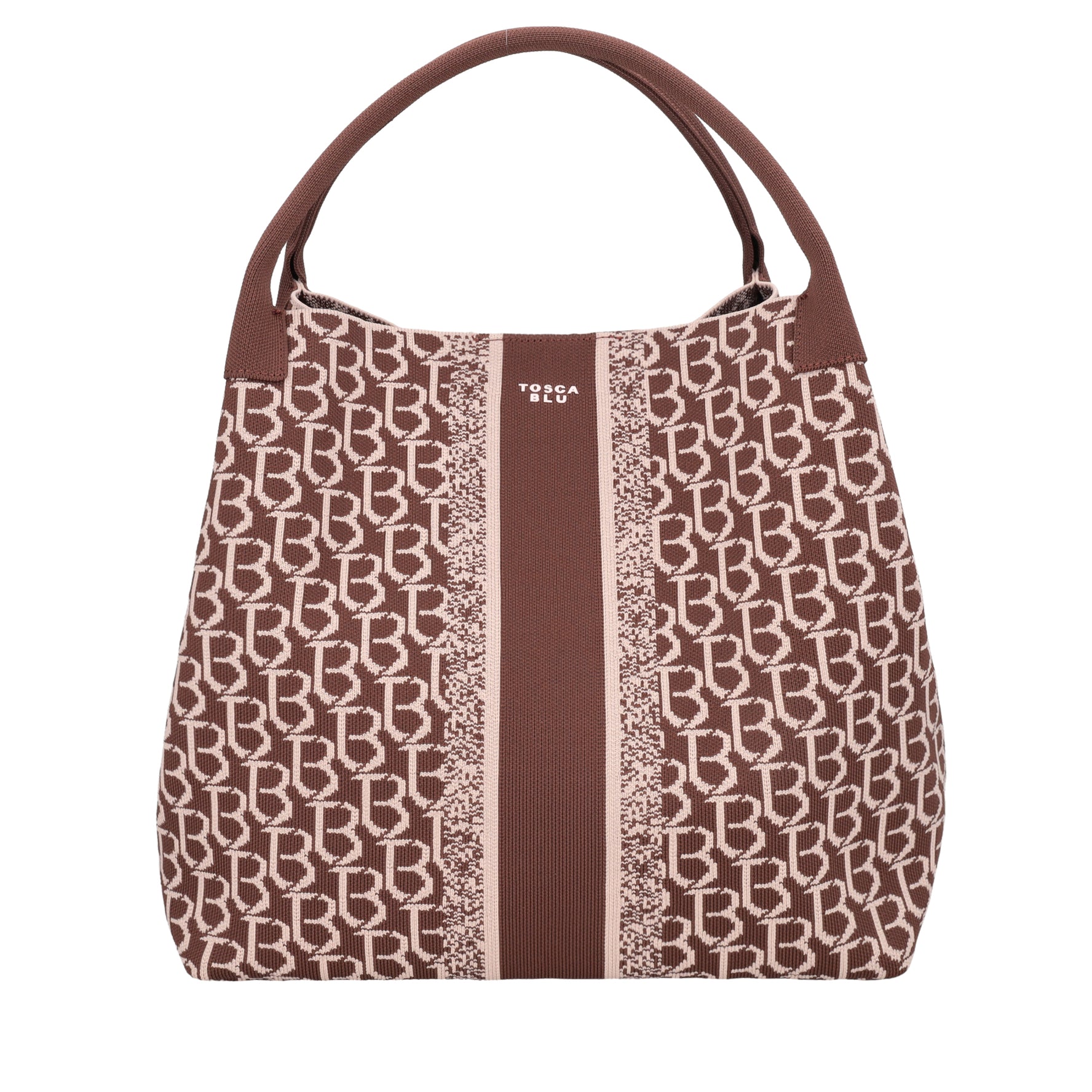 Borsa a mano grande logata Saint Tropez colore marrone