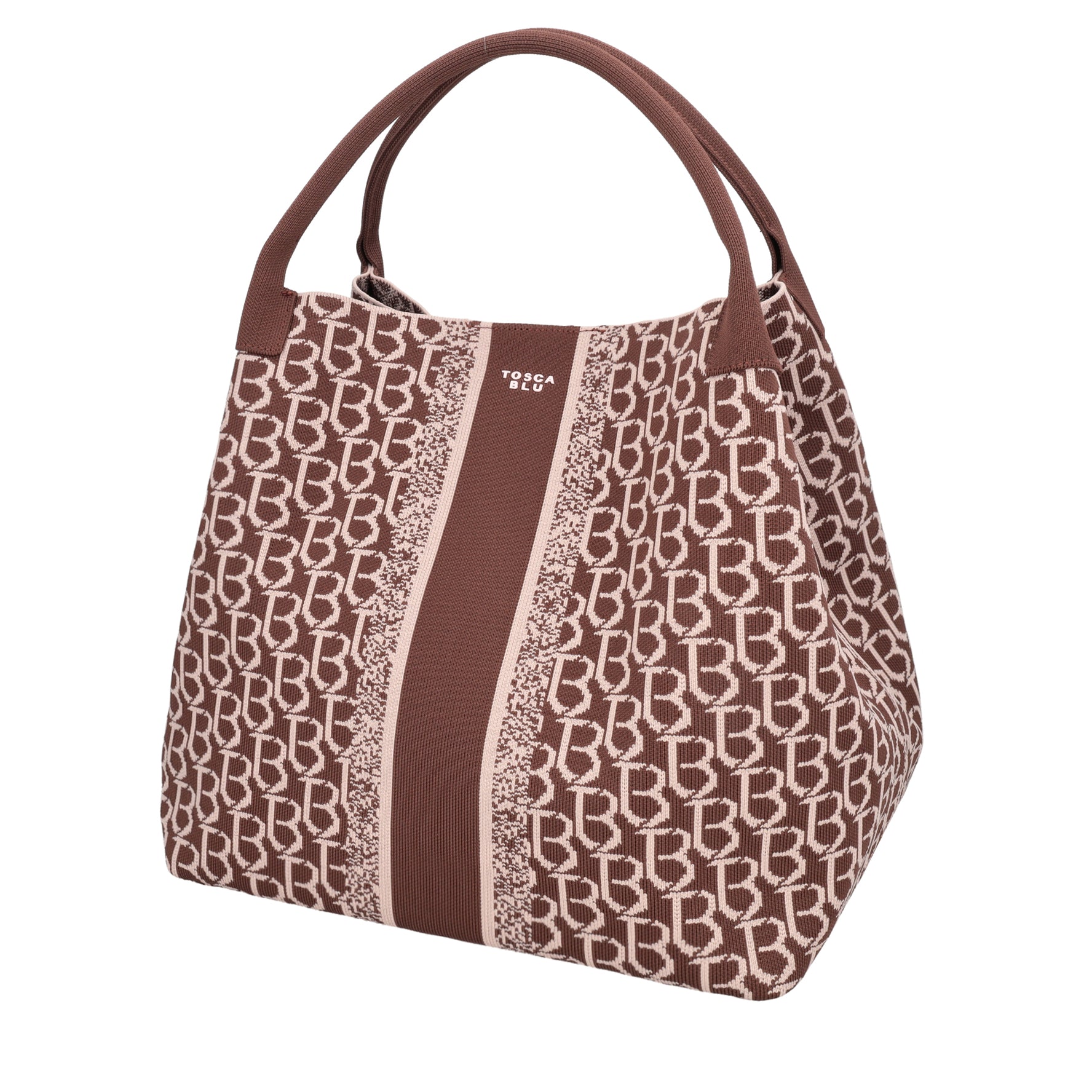 Borsa a mano grande logata Saint Tropez colore marrone