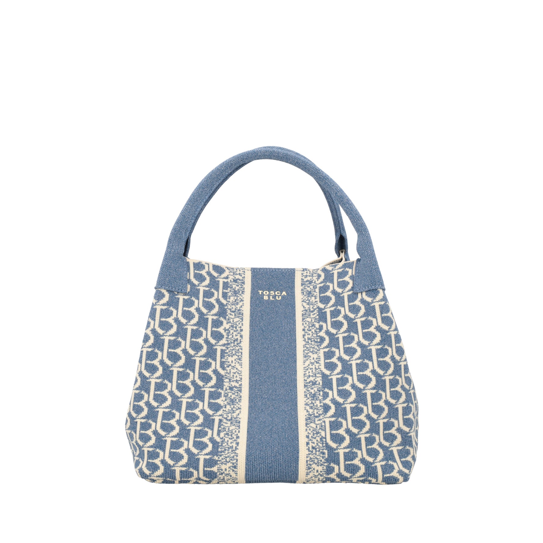 Borsa a mano media logata Saint Tropez colore blu